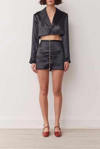 Nara Blazer In Metallic Noir