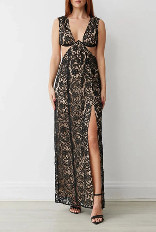 Meggie Maxi Dress In Noir